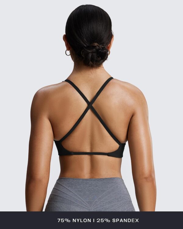 Aoxjox Women’s Workout Sports Bras Fitness Backless Padded Sienna Low Impact…