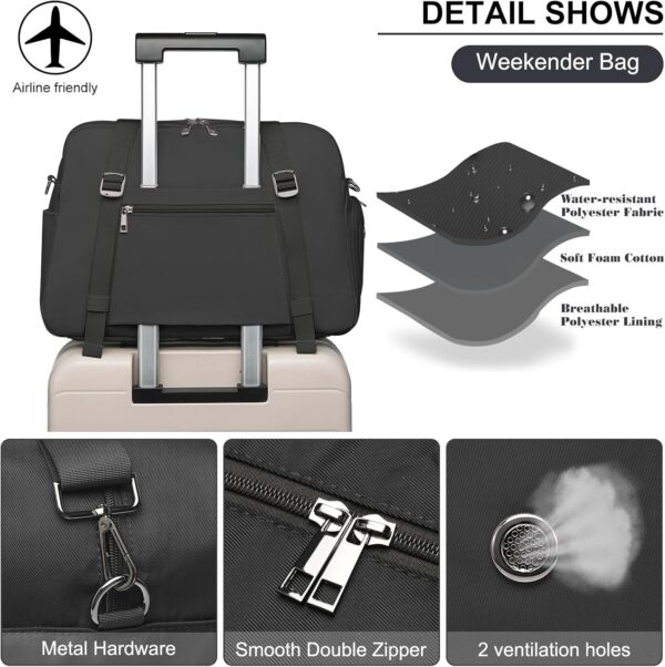Sports Gym Bag for Women, Travel Duffle Bag with Shoe Compartment & Wet…