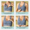 Evercute Zip Front Post-Surgery Bra Women’s Wireless Sports Bras Padded…