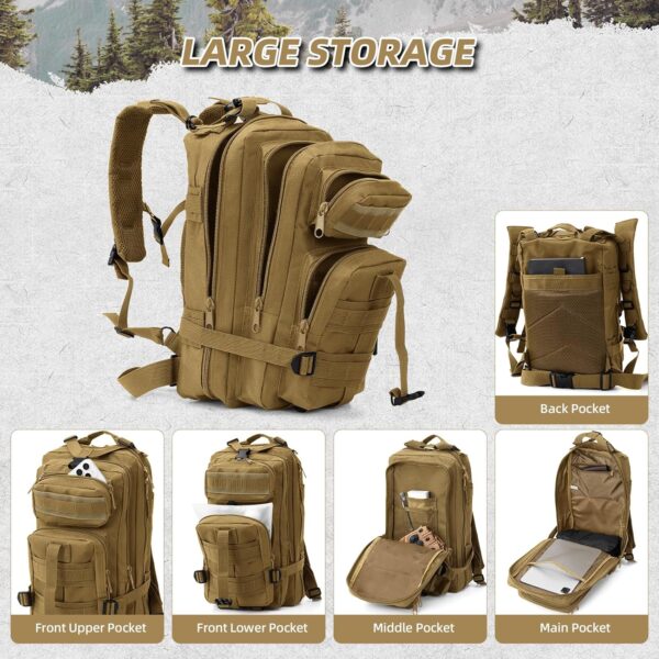 Small Military Tactical Backpack, 30L Tactical Assault Bag for Men, Army…