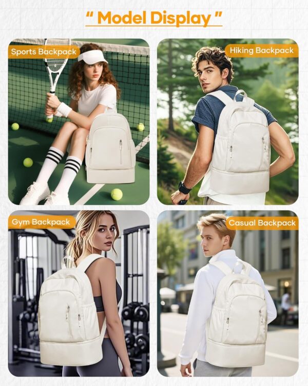 Small Gym Backpack for Women Men, Waterproof Gym Track Bag with Expandable…