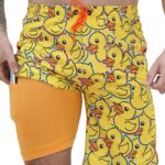 Men's Swim Trunks with Compression Liner Swim Shorts Board Shorts 9 Inch Quick Dry...