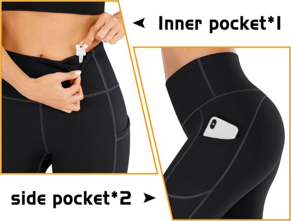 IUGA High Waisted Yoga Pants for Women with Pockets Capri Leggings for Women…