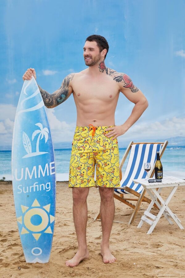 Men’s Swim Trunks with Compression Liner Swim Shorts Board Shorts 9 Inch Quick Dry…