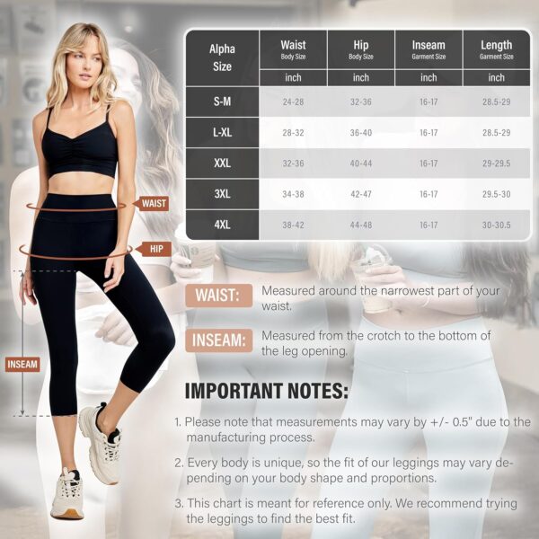 High Waisted Leggings for Women – Tummy Control Yoga Pants for Workout…