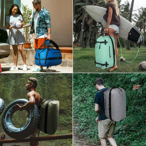 MIER Large Waterproof Duffel Bag Rolltop Dry Backpack Duffle Bags for…
