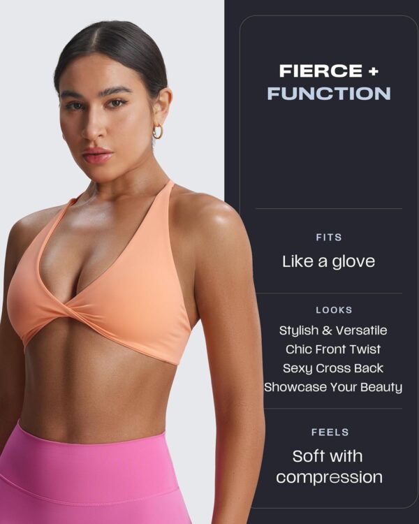 Aoxjox Women’s Workout Sports Bras Fitness Sienna Low Impact Bra Yoga Crop Tank