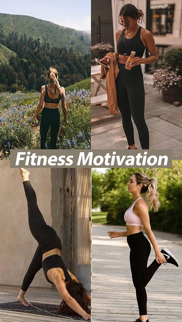 NexiEpoch 4 Pack Leggings for Women – High Waisted Tummy Control Soft Black…