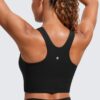 CRZ YOGA Butterluxe Racerback Longline Sports Bras for Women – High Neck…