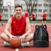 Sports Drawstring Gym Bag, Waterproof Drawstring Backpack with Side Mesh…
