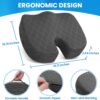 TushGuard Seat Cushion – Memory Foam Cushion for Office Chair, Car Seat, Airplane,…