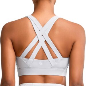 RUNNING GIRL Sports Bra for Women High Support,Molded Cup Strappy Running…