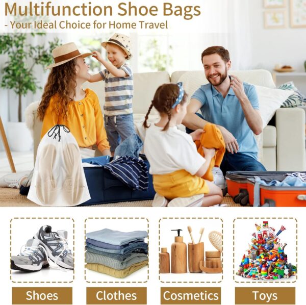 20 Pack Shoe Bags for Travel, 15.7″ x 11.8″ Clear Travel Shoe Bags for…