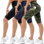 SUNCLOVE 3 Pack Biker Shorts for Women Tummy Control Workout Yoga Gym Running Shorts...