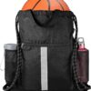 BeeGreen Drawstring Backpack Sports Gym Bag With Shoe Compartment and Two...