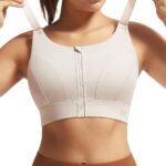 Adjustable High Impact Sports Bras for Women Zip Front Full Coverage and...