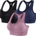 Heathyoga High Impact Sports Bras for Women High Support Padded Sports Bra...