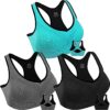 Double Couple Women Racerback Sports Bras for Women High Impact Workout Yoga...