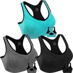 Double Couple Women Racerback Sports Bras for Women High Impact Workout Yoga...