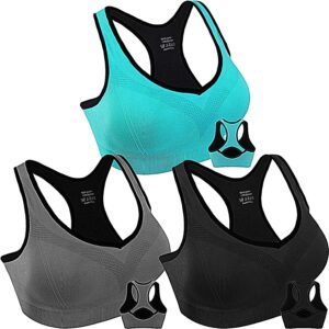 Double Couple Women Racerback Sports Bras for Women High Impact Workout Yoga…