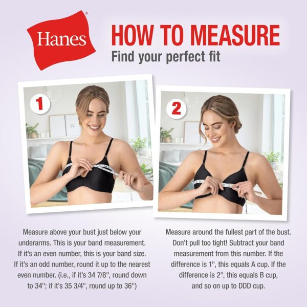 Hanes Women’s Racerback Cotton T-Back Bralette (3 Pack)