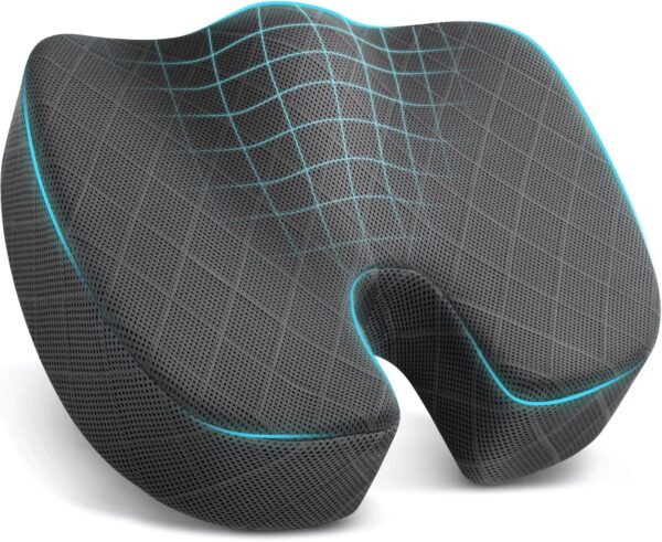 TushGuard Seat Cushion – Memory Foam Cushion for Office Chair, Car Seat, Airplane,…