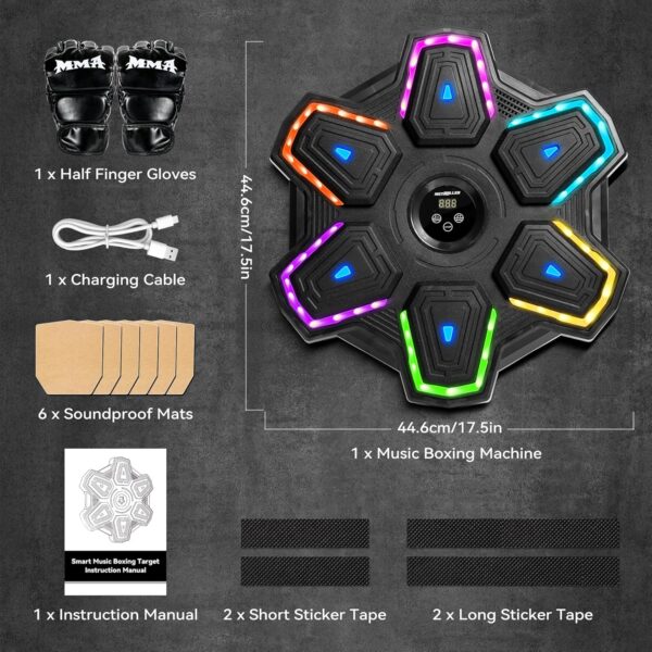 METROLLER Music Boxing Machine for Adults with GlovesWall Mounted Electronic…