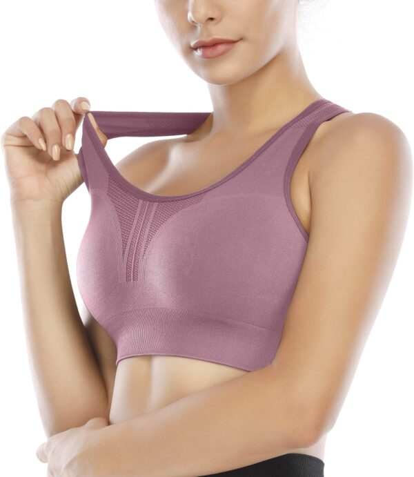 Heathyoga High Impact Sports Bras for Women High Support Padded Sports Bra…