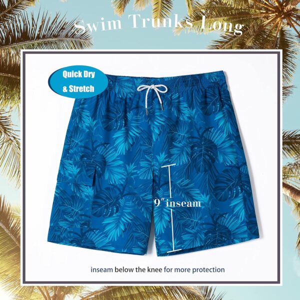 BRISIRA Mens Swim Trunks 9 Inch Inseam Board Shorts with Compression Liner Swimsuit…