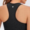 CRZ YOGA Womens Seamless Ribbed Longline High Neck Sports Bra – Racerback…