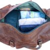21 Inch Vintage Leather Duffel Travel Gym Sports Overnight Weekend Duffle…