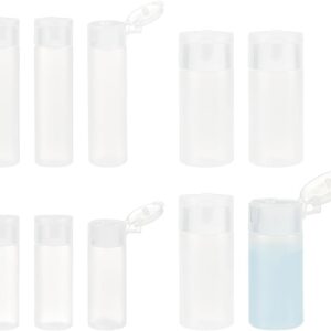 BENECREAT 10Pcs 12ml/18ml/30ml Travel Bottles Plastic Toiletry Bottles Flip Cap…