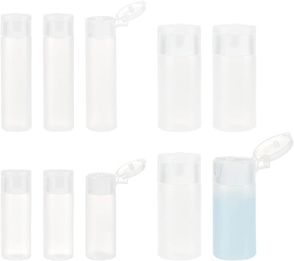 BENECREAT 10Pcs 12ml/18ml/30ml Travel Bottles Plastic Toiletry Bottles Flip Cap…