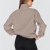 Trendy Queen Womens Oversized Sweatshirts Fall Fashion Hoodies Half Zip Pullover Long…