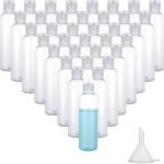 Acrux7 50 Pack 4 oz Plastic Squeeze Bottles With Flip Caps - Clear Refillable...