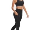 Dimore 4 Pack Workout Leggings for Women with Pockets,High Waisted Tummy…