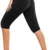 DHSO Women's Knee Length Capri Leggings  High Waisted Capri Pants Workout...