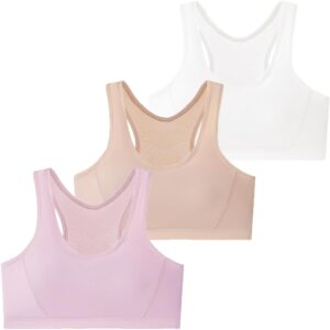 Girls Training Bra Sports Cotton Training Bras for Teen Girls Stretch Crop…