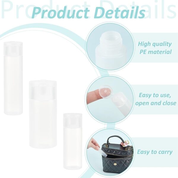 BENECREAT 10Pcs 12ml/18ml/30ml Travel Bottles Plastic Toiletry Bottles Flip Cap…