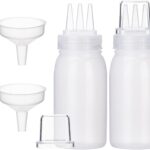 3 Hole Condiment Squeeze Bottles, 2 Pack Squeeze Bottles for Sauces Plastic Squeeze...