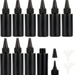 NANSHINE 10pcs 100ml(3.38oz) Black Plastic Squeeze Dispensing Bottles Glue Bottle...