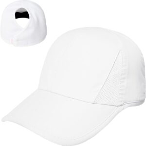 Ponyflo Womens Ponytail Baseball Cap – Ponytail Hats for Women, Curly Hair Ponytail…