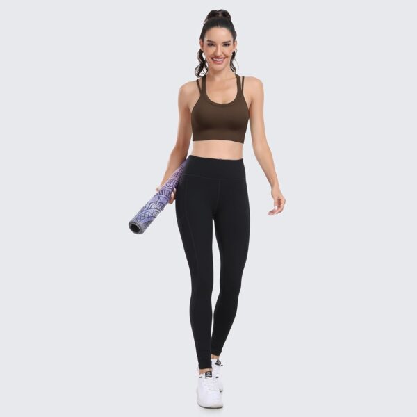 WANAYOU Sports Bras for Women High Support Ribbed Strappy Running Sports Bra…