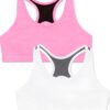 Fruit of the Loom Girls' Stay Dry Racerback Sports Bra