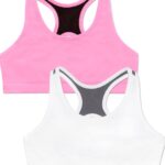 Fruit of the Loom Girls' Stay Dry Racerback Sports Bra