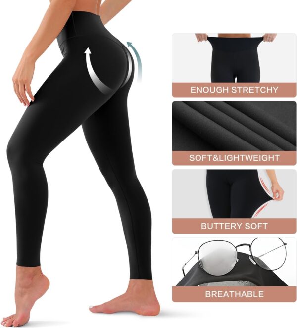 CHARMKING High Waisted Leggings for Women Soft Tummy Control Pants Non See…
