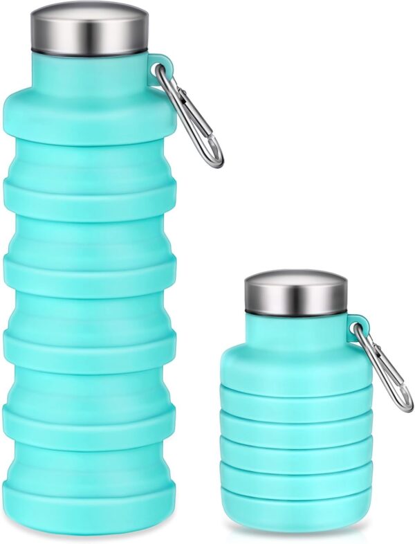 Baderke Collapsible Water Bottles 17oz Travel Sports Portable Water Bottle with…