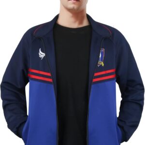 Materuis Football Track Jacket Blue Lightweight Sports Soccer Training Clothes Adult Size