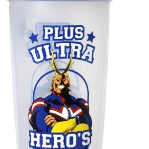 JUST FUNKY My Hero Academia Gym Workout Shaker Bottle, Blue Colored Shaker Bottle