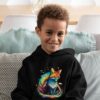 Rainbow Fox Print Toddler Hoodie – Graphic Toddler Hooded Sweatshirt – Cute Kids’ Hoodie